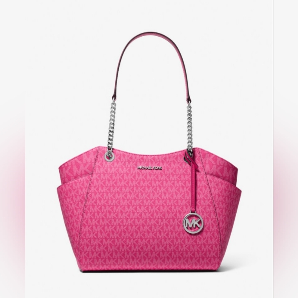 NEW Michael Kors Dragonfruit Pink Jet Set Tote